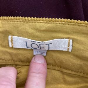 Gold corduroy skirt from loft